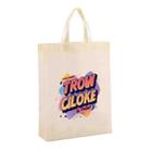 Orange Alphabet Printed Non-woven Fabric Bag Print On Your Demand, Size:35x25x10cm(Beige) - 1