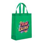Orange Alphabet Printed Non-woven Fabric Bag Print On Your Demand, Size:41x35x12cm(Grass Green) - 1