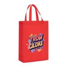 Orange Alphabet Printed Non-woven Fabric Bag Print On Your Demand, Size:41x35x12cm(Red) - 1