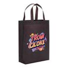 Orange Alphabet Printed Non-woven Fabric Bag Print On Your Demand, Size:41x35x12cm(Coffee) - 1
