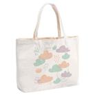 Clouds Printed Canvas Handbag Digital Print On Your Demand, Size:20x30x10cm(Beige) - 1