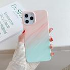 For iPhone 12 mini Marble Pattern Soft TPU Protective Case(Orange Green Gradient) - 1