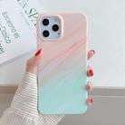 For iPhone 12 mini Marble Pattern Soft TPU Protective Case(Orange Green Gradient) - 2