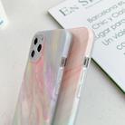 For iPhone 12 / 12 Pro Marble Pattern Soft TPU Protective Case(Pink Green Gradient) - 3