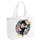 Girl Printed Canvas Handbag Digital Print On Your Demand, Size:35x45x15cm(White) - 1