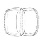 For Fitbit Versa 3 / Versa Sense Single Row Plating Diamonds PC Protective Case(Transparent) - 1