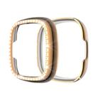 For Fitbit Versa 3 / Versa Sense Single Row Plating Diamonds PC Protective Case(Rose Gold) - 1