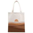 Sunset Printed Canvas Handbag Digital Print On Your Demand, Size:35x30cm(Beige) - 1