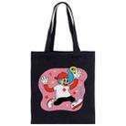 Pink Boy Printed Canvas Handbag Digital Print On Your Demand, Size:25x20cm(Black) - 1