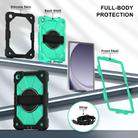 For Samsung Galaxy Tab A9+ Contrast Color Robot Silicone Hybrid PC Tablet Case(Black Mint Green) - 2