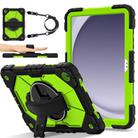For Samsung Galaxy Tab A9+ Contrast Color Robot Silicone Hybrid PC Tablet Case(Black Yellow Green) - 1