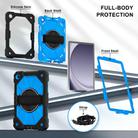For Samsung Galaxy Tab A9+ Contrast Color Robot Silicone Hybrid PC Tablet Case(Black Blue) - 2