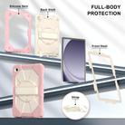 For Samsung Galaxy Tab A9+ Contrast Color Robot Silicone Hybrid PC Tablet Case(Rose Gold Beige) - 2