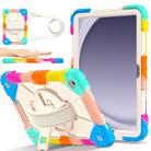 For Samsung Galaxy Tab A9+ Contrast Color Robot Silicone Hybrid PC Tablet Case(Colorful Blue) - 1