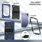 For Samsung Galaxy Tab A9 Contrast Color Robot Silicone Hybrid PC Tablet Case(Navy Black) - 2