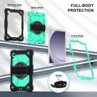 For Samsung Galaxy Tab A9 Contrast Color Robot Silicone Hybrid PC Tablet Case(Black Mint Green) - 2