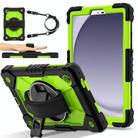 For Samsung Galaxy Tab A9 Contrast Color Robot Silicone Hybrid PC Tablet Case(Black Yellow Green) - 1