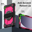 For Samsung Galaxy Tab A9 Contrast Color Robot Silicone Hybrid PC Tablet Case(Black Rose Red) - 3