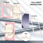 For Samsung Galaxy Tab A9 Contrast Color Robot Silicone Hybrid PC Tablet Case(Rose Gold Beige) - 2