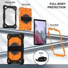 For Samsung Galaxy Tab A7 Lite Contrast Color Robot Silicone Hybrid PC Tablet Case(Black Orange) - 2