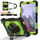 For Samsung Galaxy Tab A7 Lite Contrast Color Robot Silicone Hybrid PC Tablet Case(Black Yellow Green) - 1