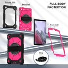 For Samsung Galaxy Tab A7 Lite Contrast Color Robot Silicone Hybrid PC Tablet Case(Black Rose Red) - 2