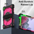 For Samsung Galaxy Tab A7 Lite Contrast Color Robot Silicone Hybrid PC Tablet Case(Black Rose Red) - 3