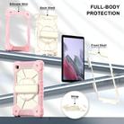 For Samsung Galaxy Tab A7 Lite Contrast Color Robot Silicone Hybrid PC Tablet Case(Rose Gold Beige) - 2
