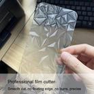 For iPhone 14 Pro Frosted Sticker Phone Back Film(3D Rhombus) - 3