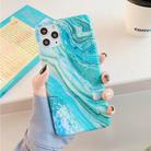 For iPhone 12 / 12 Pro Marble Pattern Soft TPU Protective Case(Shining Green) - 2