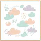 Clouds Decorative Painting with Aluminum Alloy Frame Print On Your Demand, Size:30x30cm - 1