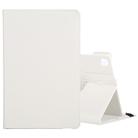For Samsung Galaxy Tab A7 T500 Litchi Texture Horizontal Flip 360 Degrees Rotation Leather Case with Holder(White) - 1