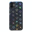 For iPhone 12 Colorful Transparent Sticker Phone Back Film(Hearts) - 1