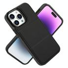 For iPhone 15 Pro Max Tri-fold Holder Leather Phone Case with Card Slot(Black) - 2