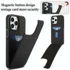 For iPhone 15 Pro Max Tri-fold Holder Leather Phone Case with Card Slot(Black) - 3
