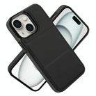 For iPhone 15 Plus Tri-fold Holder Leather Phone Case with Card Slot(Black) - 2