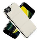 For iPhone SE 2022 / SE 2020 / 7 / 8 Tri-fold Holder Leather Phone Case with Card Slot(White) - 2