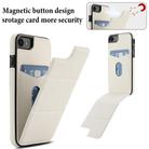 For iPhone SE 2022 / SE 2020 / 7 / 8 Tri-fold Holder Leather Phone Case with Card Slot(White) - 3