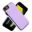 For iPhone SE 2022 / SE 2020 / 7 / 8 Tri-fold Holder Leather Phone Case with Card Slot(Light Purple) - 2
