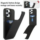 For iPhone 13 Pro Max Tri-fold Holder Leather Phone Case with Card Slot(Black) - 3