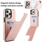 For iPhone 13 Pro Tri-fold Holder Leather Phone Case with Card Slot(Rose Gold) - 3