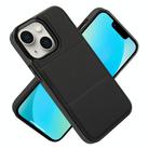 For iPhone 13 mini Tri-fold Holder Leather Phone Case with Card Slot(Black) - 2
