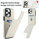 For iPhone 12 Pro Max Tri-fold Holder Leather Phone Case with Card Slot(White) - 3