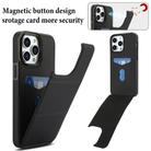 For iPhone 12 Pro Max Tri-fold Holder Leather Phone Case with Card Slot(Black) - 3