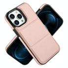 For iPhone 12 Pro Max Tri-fold Holder Leather Phone Case with Card Slot(Rose Gold) - 2