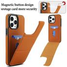 For iPhone 12 Pro Max Tri-fold Holder Leather Phone Case with Card Slot(Brown) - 3