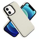 For iPhone 12 mini Tri-fold Holder Leather Phone Case with Card Slot(White) - 2