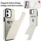 For iPhone 12 mini Tri-fold Holder Leather Phone Case with Card Slot(White) - 3
