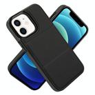 For iPhone 12 mini Tri-fold Holder Leather Phone Case with Card Slot(Black) - 2