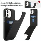 For iPhone 12 mini Tri-fold Holder Leather Phone Case with Card Slot(Black) - 3